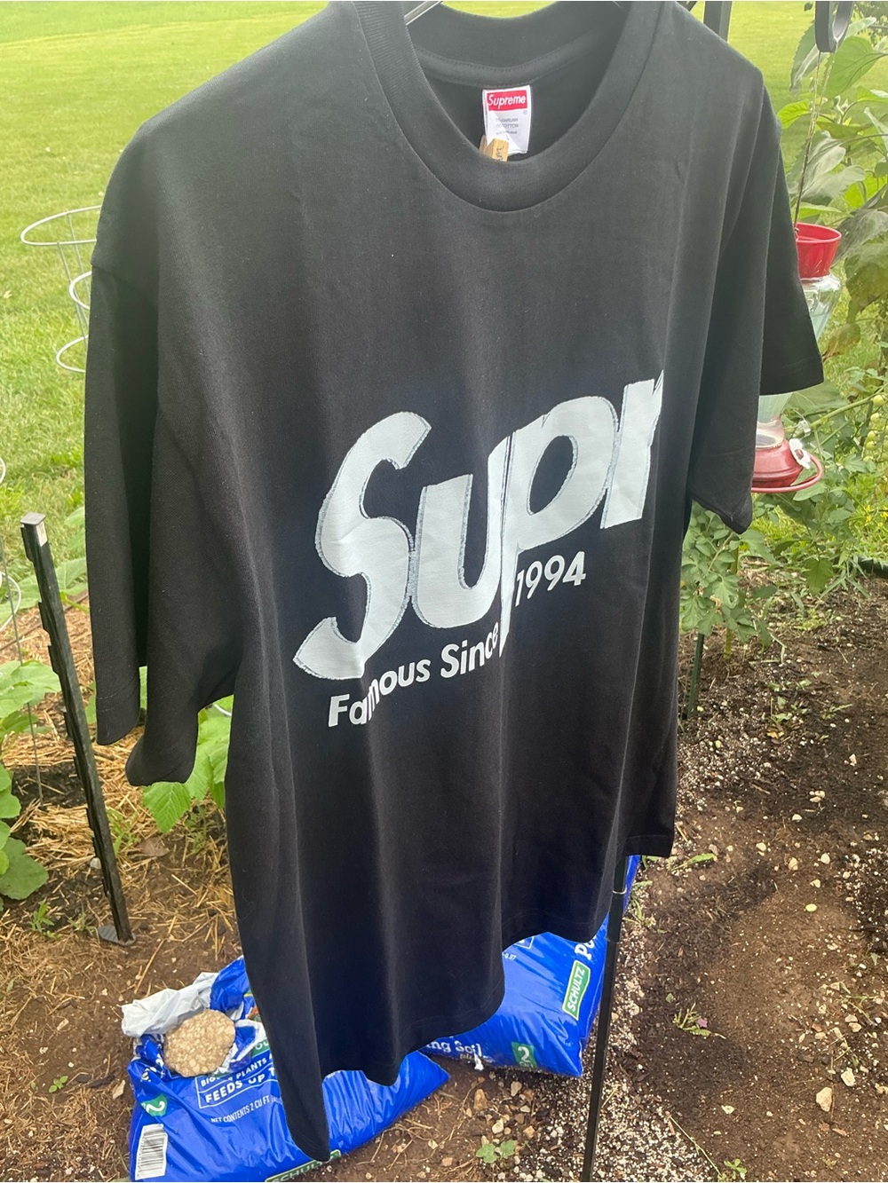 Supreme Black Graphic Tee with White 'Supr' Logo - Picture 3 of 8